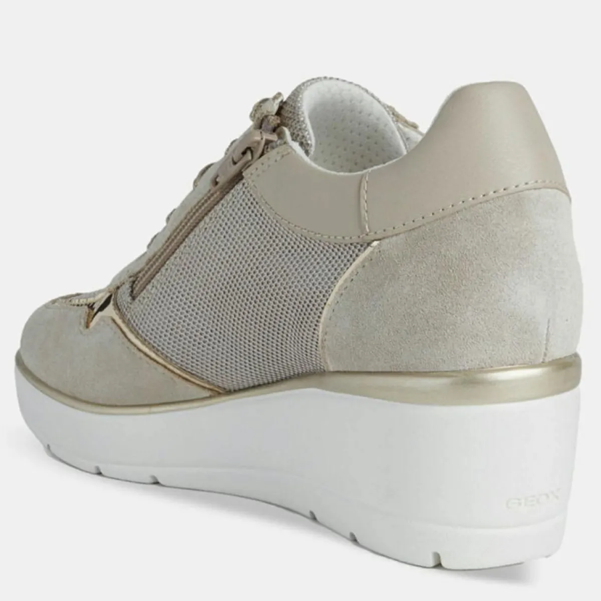 Geox Baskets|Baskets compensées Ilde beiges - Talon 9 cm