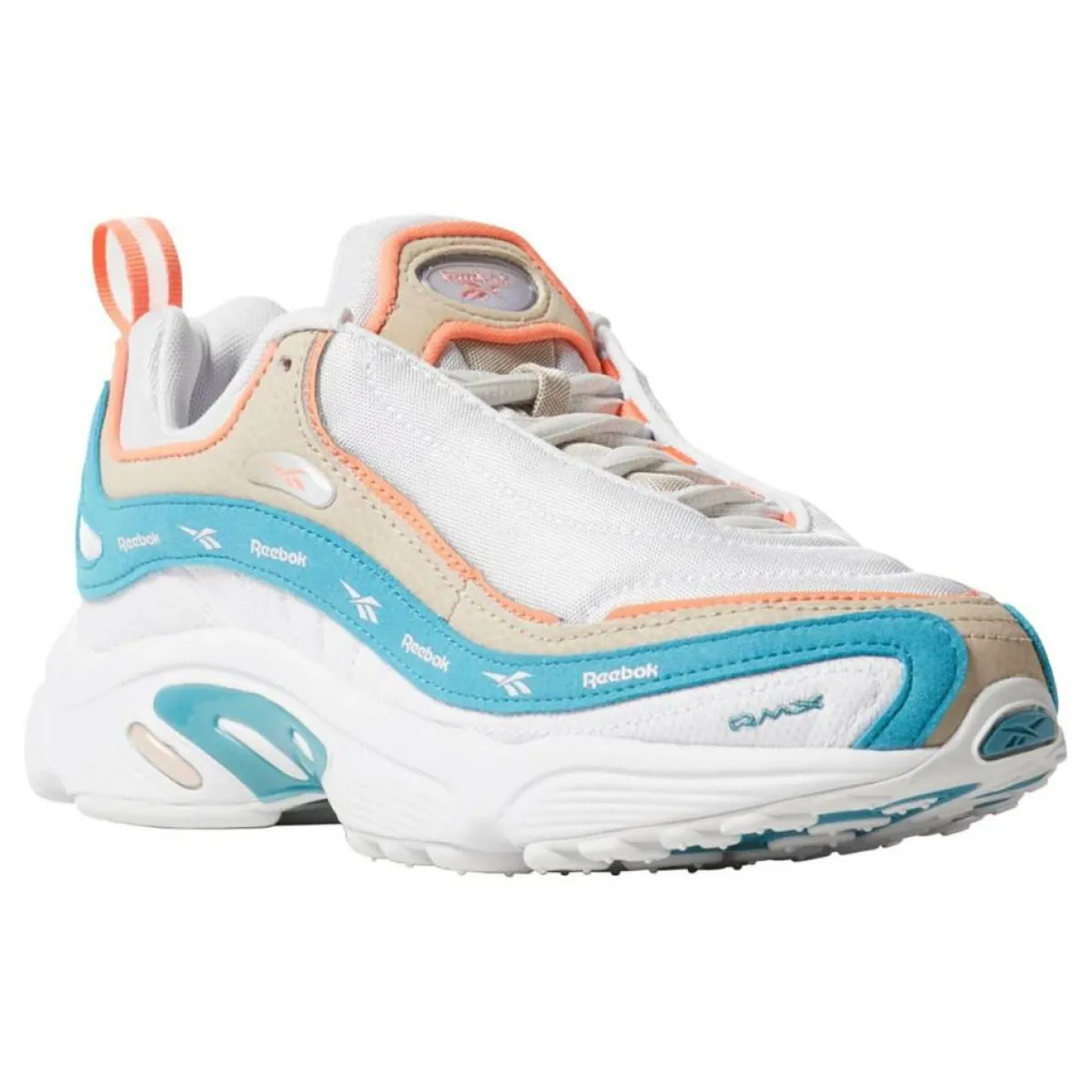 Reebok Baskets|Baskets Daytona Dmx Mu blanc/turquoise/orange