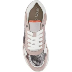 Geox Baskets|Baskets Doralea gris/vieux rose