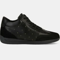 Geox Baskets|Baskets en Cuir & Velours de Cuir Myria noires
