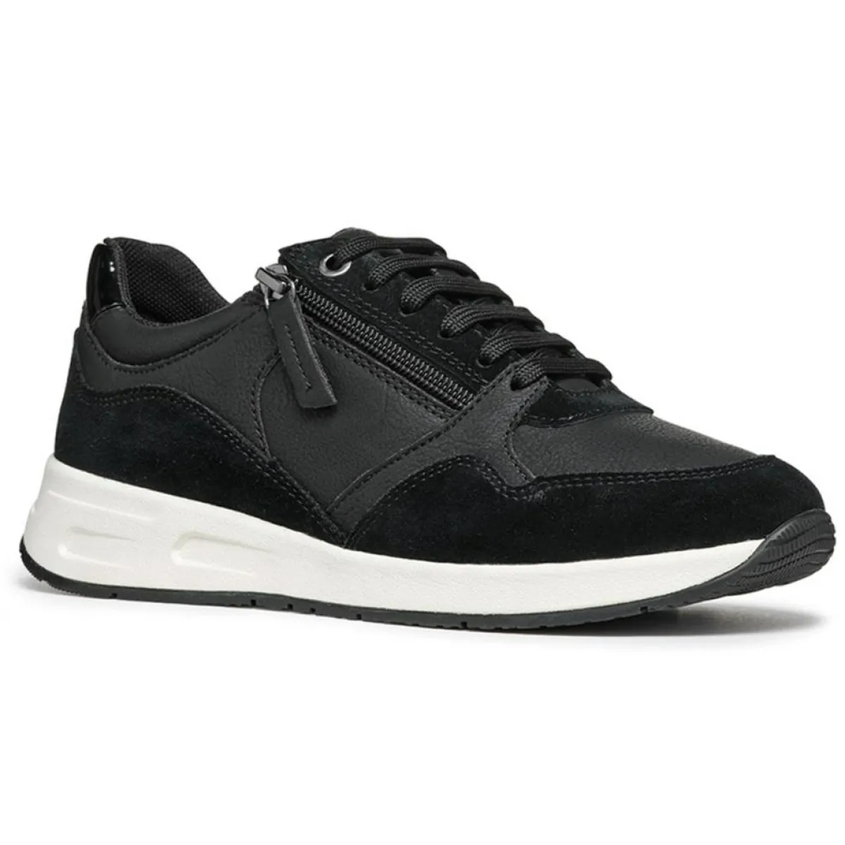 Geox Baskets|Baskets en Cuir & Velours de Cuir Bulmya noires