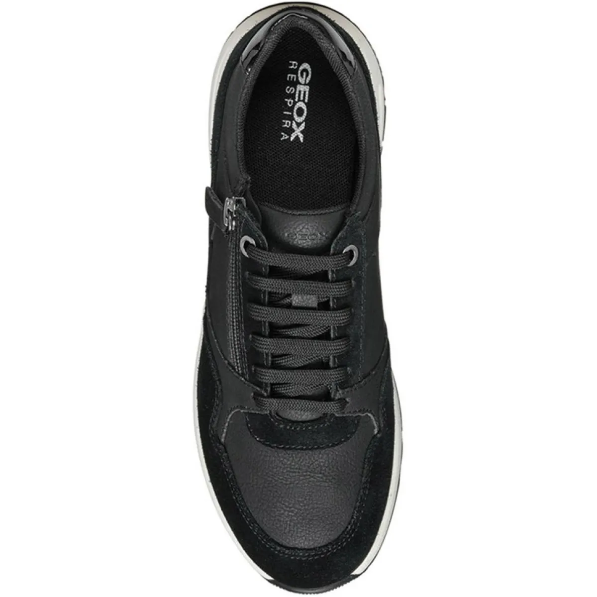 Geox Baskets|Baskets en Cuir & Velours de Cuir Bulmya noires