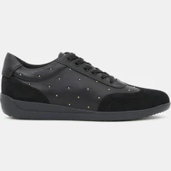 Geox Baskets|Baskets en Cuir & Velours de Cuir Myria noires