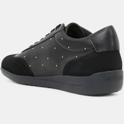 Geox Baskets|Baskets en Cuir & Velours de Cuir Myria noires