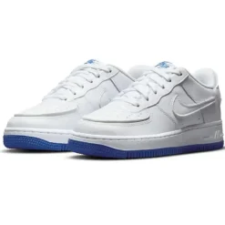 Nike Baskets|Baskets en Cuir Air Force 1 Gs blanc/bleu