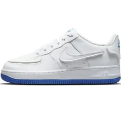 Nike Baskets|Baskets en Cuir Air Force 1 Gs blanc/bleu
