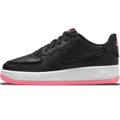 Nike Baskets|Baskets en Cuir Air Force 1 Gs noir/rose