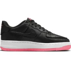 Nike Baskets|Baskets en Cuir Air Force 1 Gs noir/rose