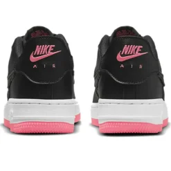 Nike Baskets|Baskets en Cuir Air Force 1 Gs noir/rose