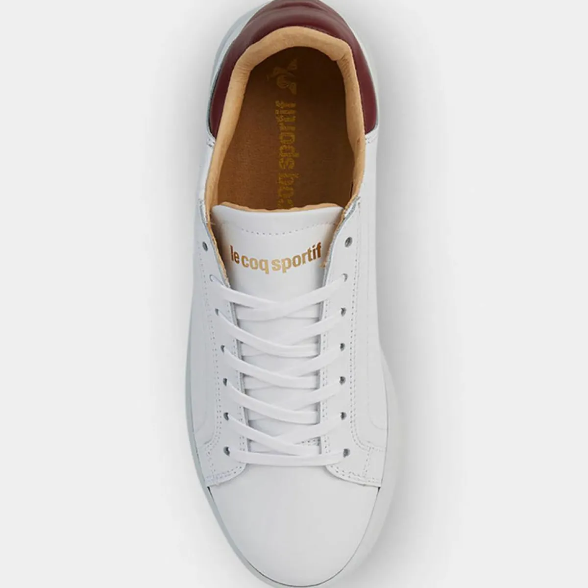 Le Coq Sportif Baskets|Baskets en Cuir Avantage blanc/rouge