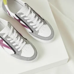 Mellow Yellow Baskets|Baskets en Cuir Betsie grises