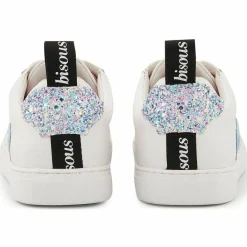 Bons Baisers de Paname Baskets|Baskets en Cuir Betty blanc/bleu/rose
