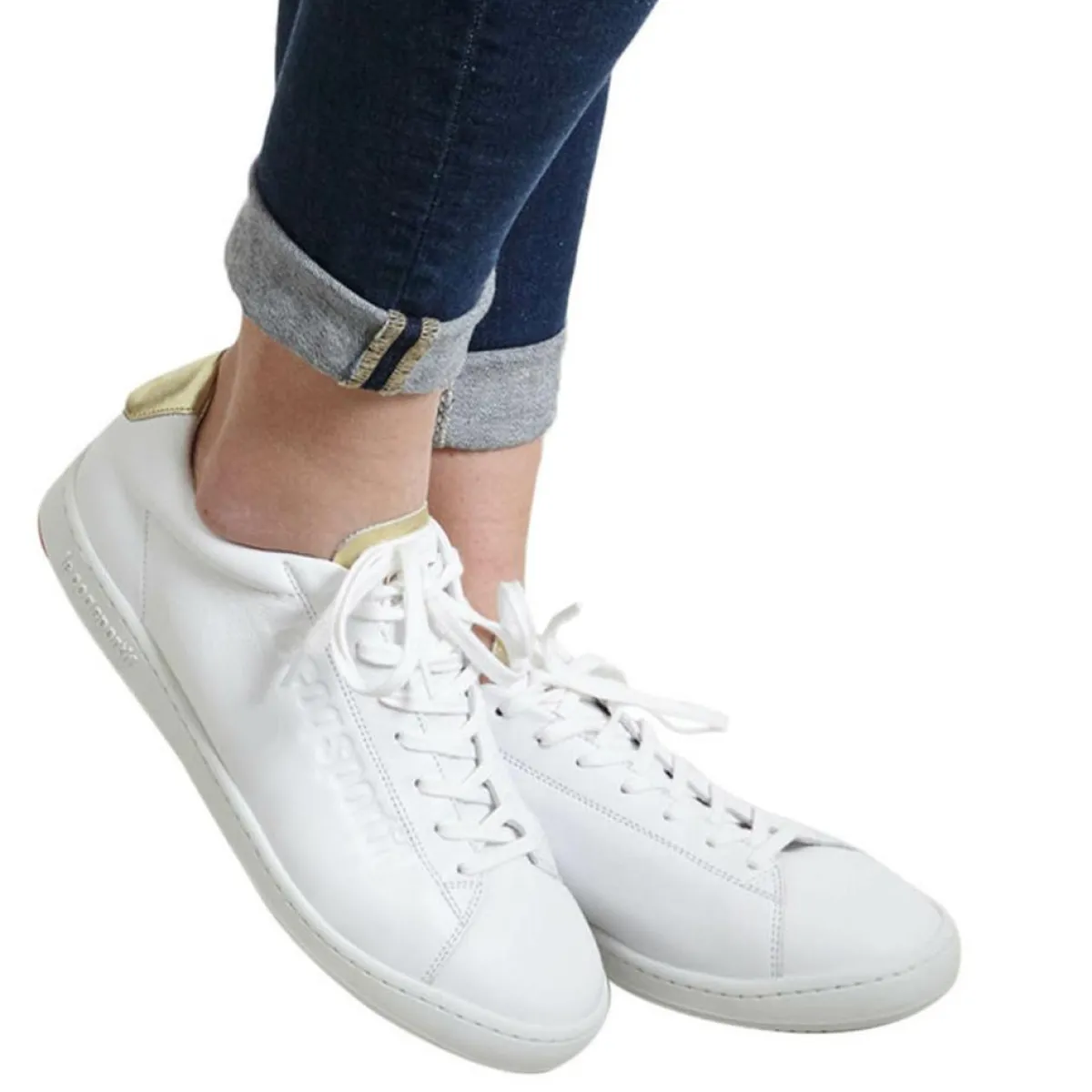 Le Coq Sportif Baskets|Baskets en Cuir Blazon Made In France blanc/doré