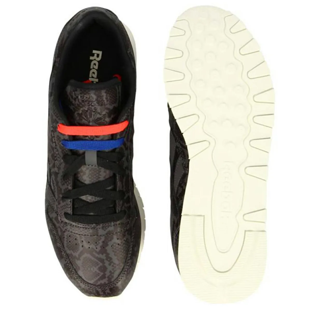 Reebok Baskets|Baskets en Cuir Classic Leather Snake noires