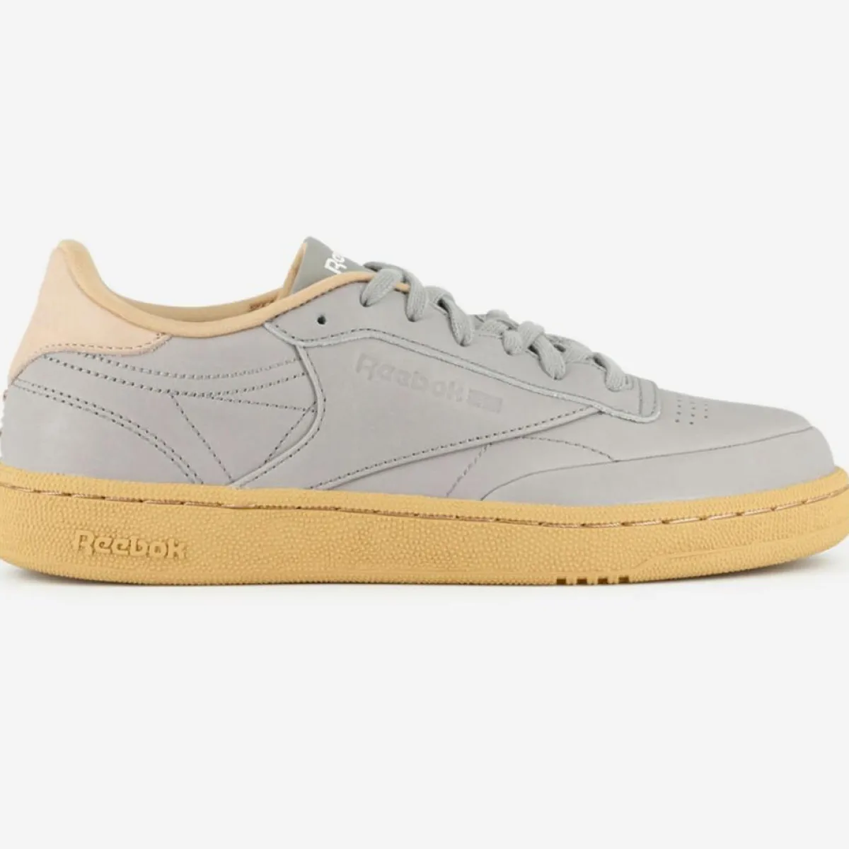 Reebok Baskets|Baskets en Cuir Club C 85 Gomme Cn3030 grises