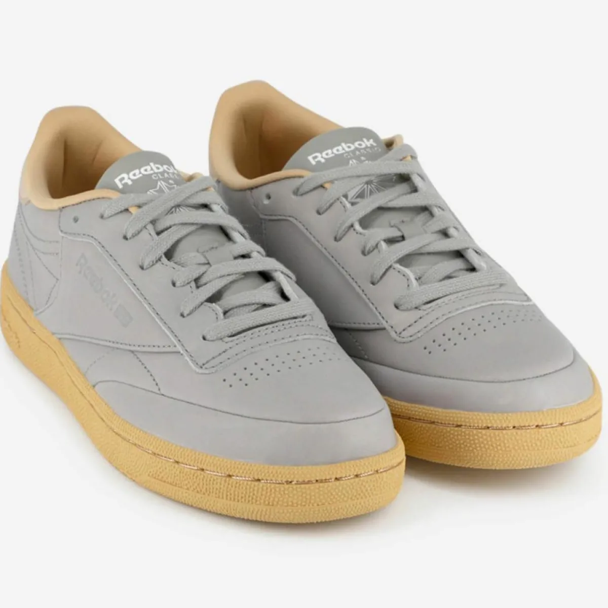 Reebok Baskets|Baskets en Cuir Club C 85 Gomme Cn3030 grises