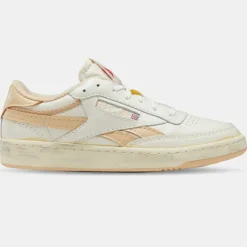 Reebok Baskets|Baskets en Cuir Club C Revenge blanc/saumon