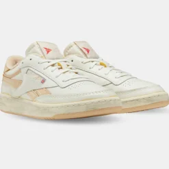 Reebok Baskets|Baskets en Cuir Club C Revenge blanc/saumon