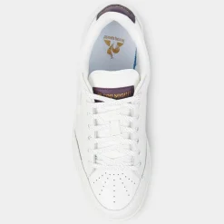 Le Coq Sportif Baskets|Baskets en Cuir Court Clay blanc/violet