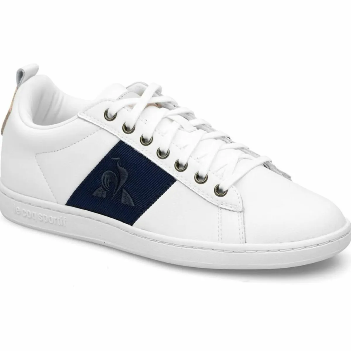 Le Coq Sportif Baskets|Baskets en Cuir Courtclassic blanc/bleu marine