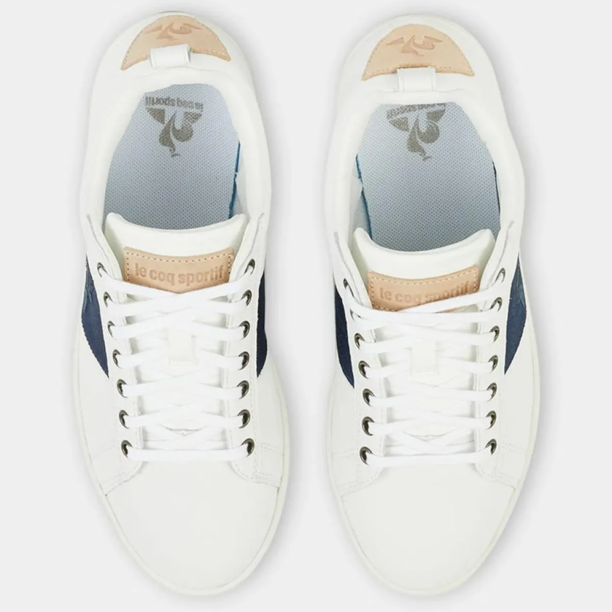 Le Coq Sportif Baskets|Baskets en Cuir Courtclassic blanc/bleu marine