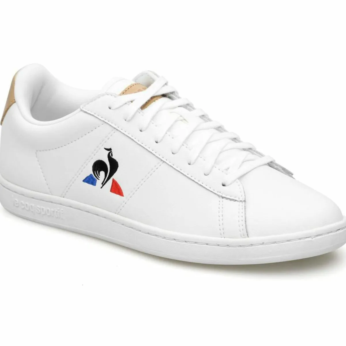 Le Coq Sportif Baskets|Baskets en Cuir Courtset blanc/beige