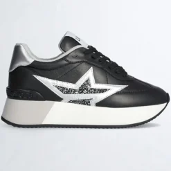 Liu-Jo Baskets|Baskets en Cuir Dreamy noir/argenté