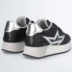 Liu-Jo Baskets|Baskets en Cuir Dreamy noir/argenté