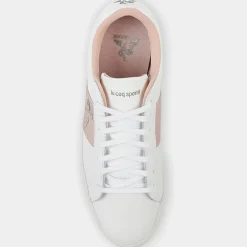 Le Coq Sportif Baskets|Baskets en Cuir Elsa blanc/rose