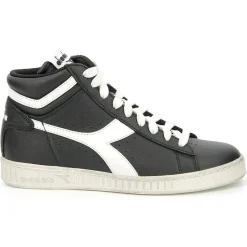 Diadora Baskets|Baskets en Cuir Game L Hi Waxed noir/blanc