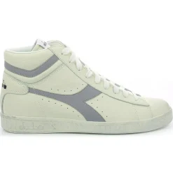 Diadora Baskets|Baskets en Cuir Game L Hi Waxed blanc/gris