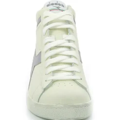 Diadora Baskets|Baskets en Cuir Game L Hi Waxed blanc/gris