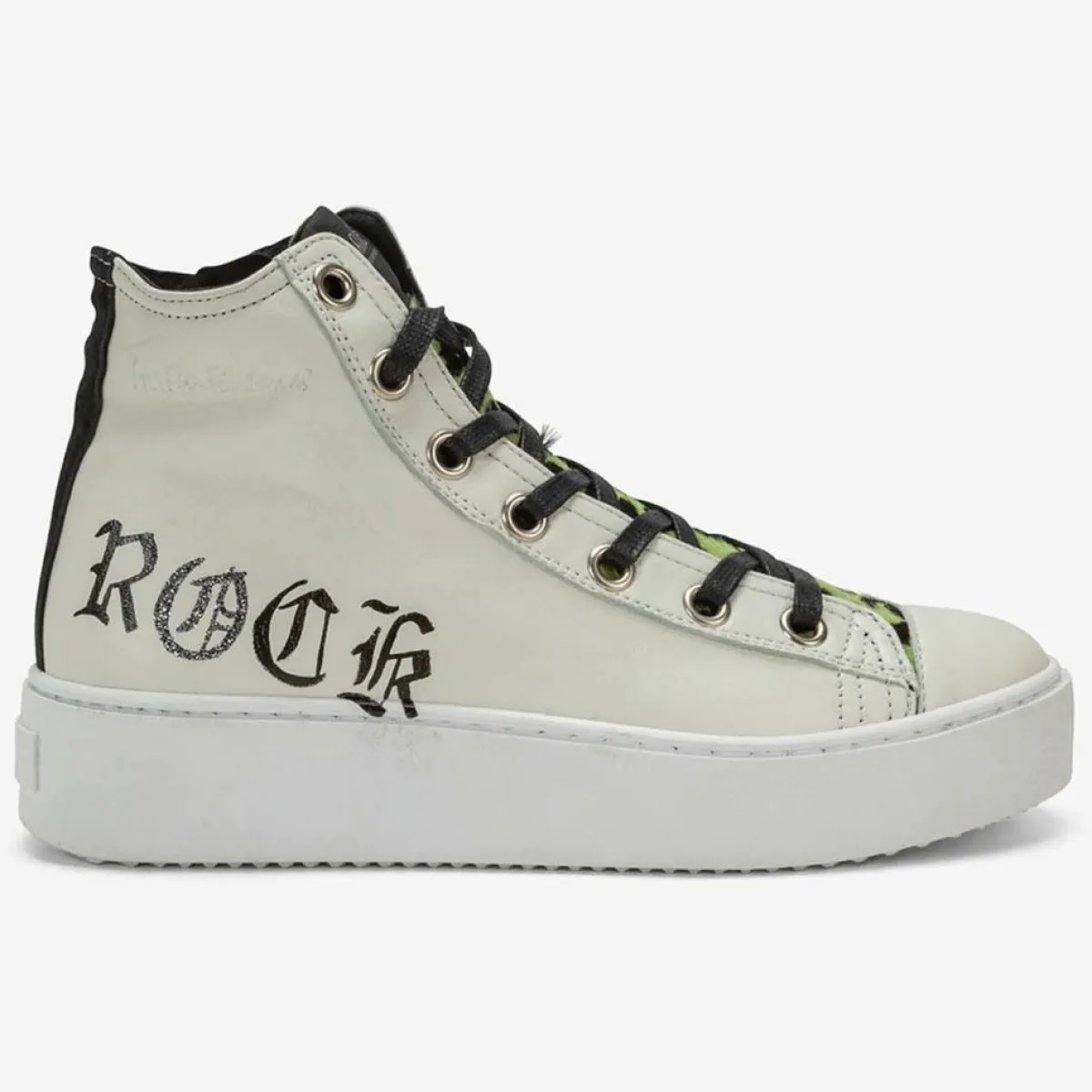 Nira Rubens Baskets|Baskets en Cuir Long Island blanc/noir