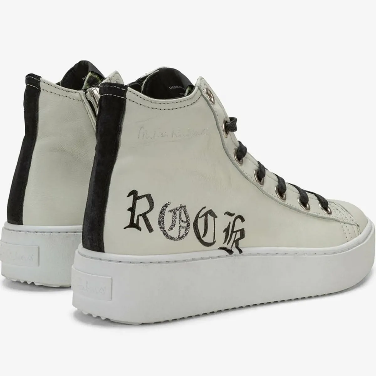 Nira Rubens Baskets|Baskets en Cuir Long Island blanc/noir