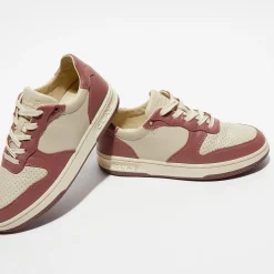 Clae Baskets|Baskets en Cuir Malone beige/rose