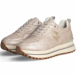 Liu-Jo Baskets|Baskets en Cuir Maxi taupe