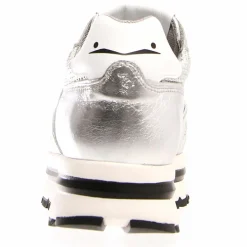 Voile Blanche Baskets|Baskets en Cuir May argentées - Talon 4 cm