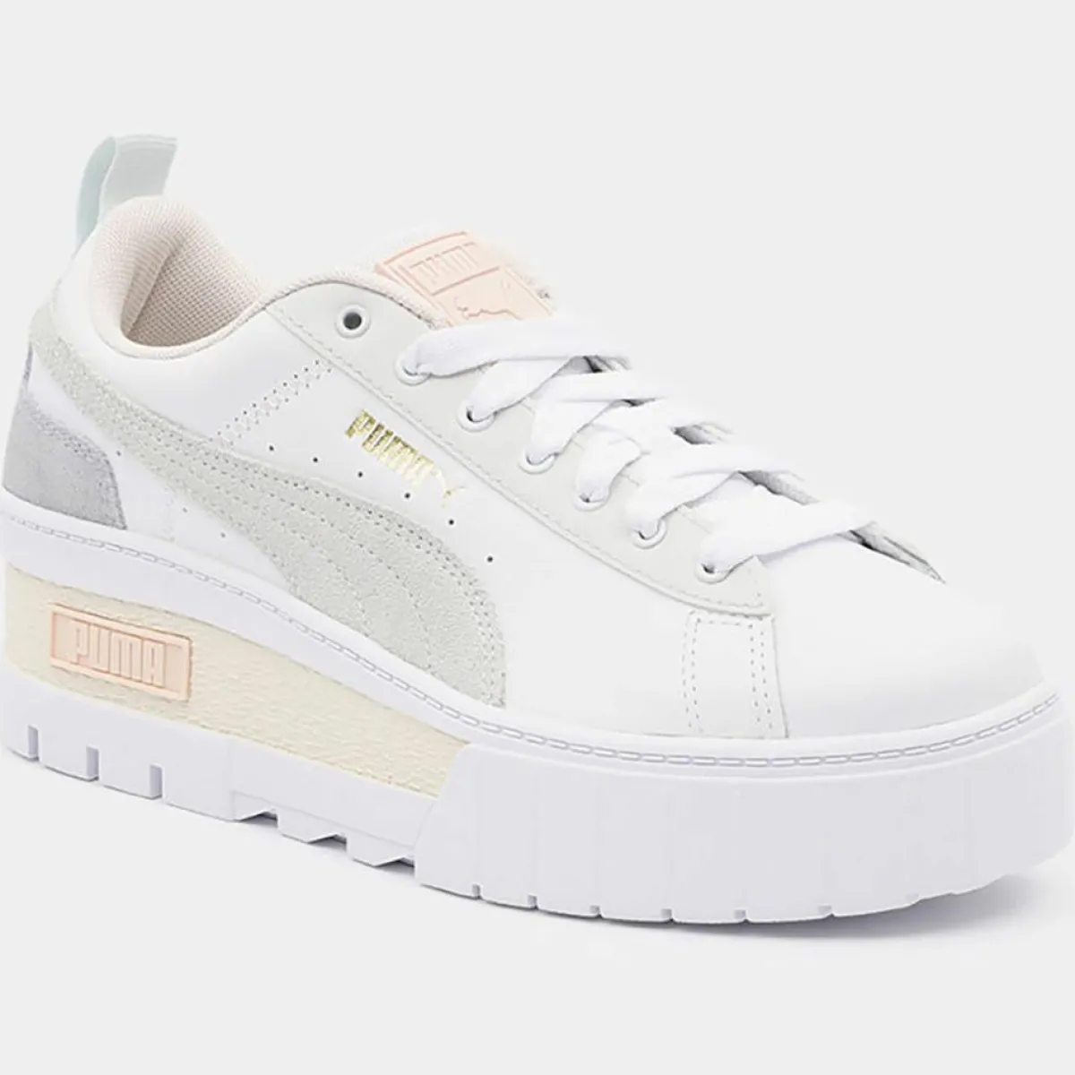 Puma Baskets|Baskets en Cuir Mayze blanches