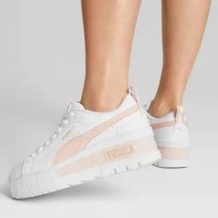 Puma Baskets|Baskets en Cuir Mayze blanc/rose