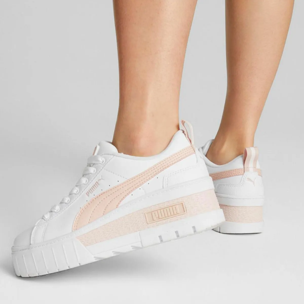 Puma Baskets|Baskets en Cuir Mayze blanc/rose