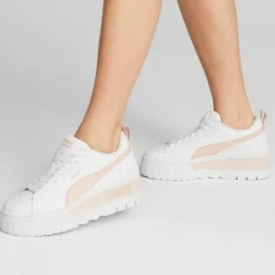 Puma Baskets|Baskets en Cuir Mayze blanc/rose