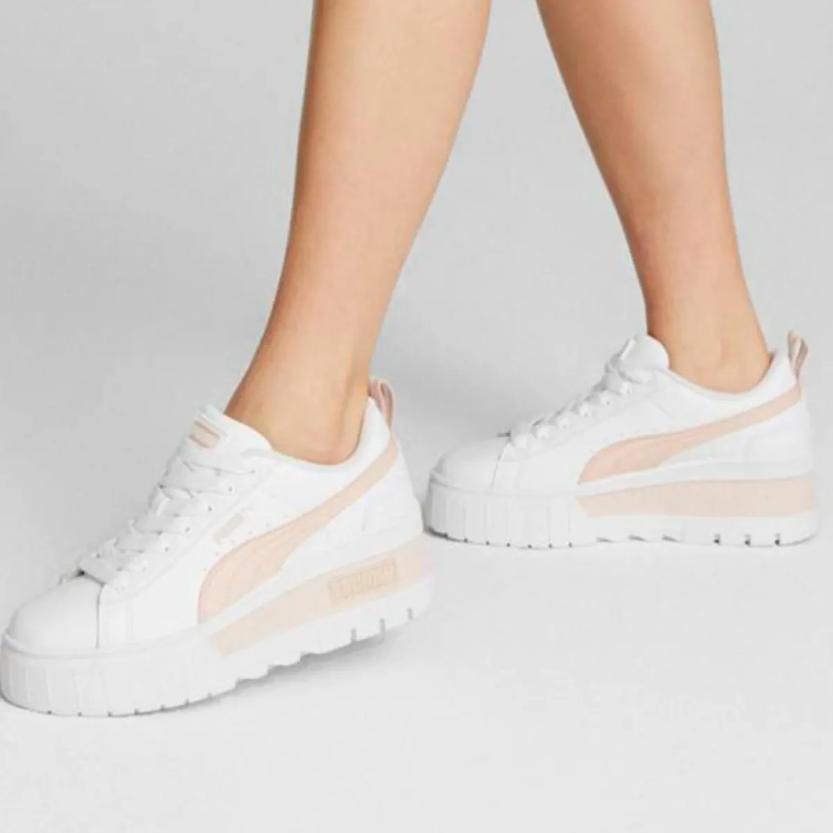 Puma Baskets|Baskets en Cuir Mayze blanc/rose