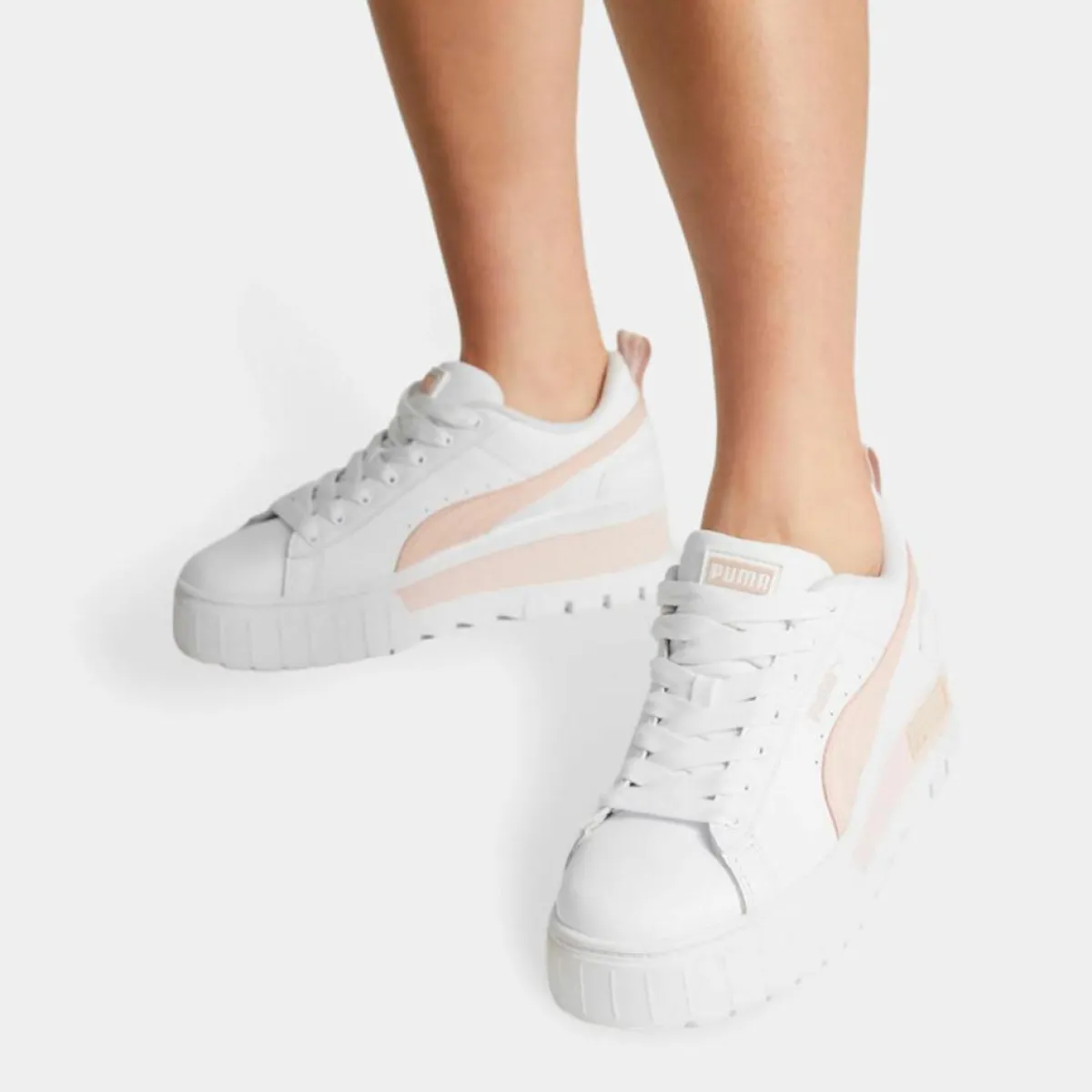 Puma Baskets|Baskets en Cuir Mayze blanc/rose