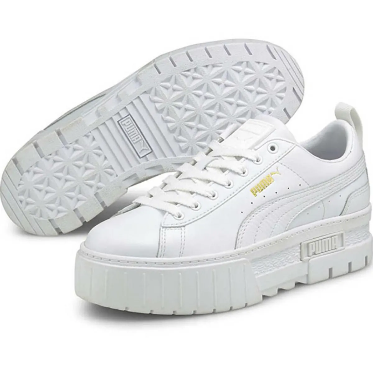 Puma Baskets|Baskets en Cuir Mayze Classic blanches