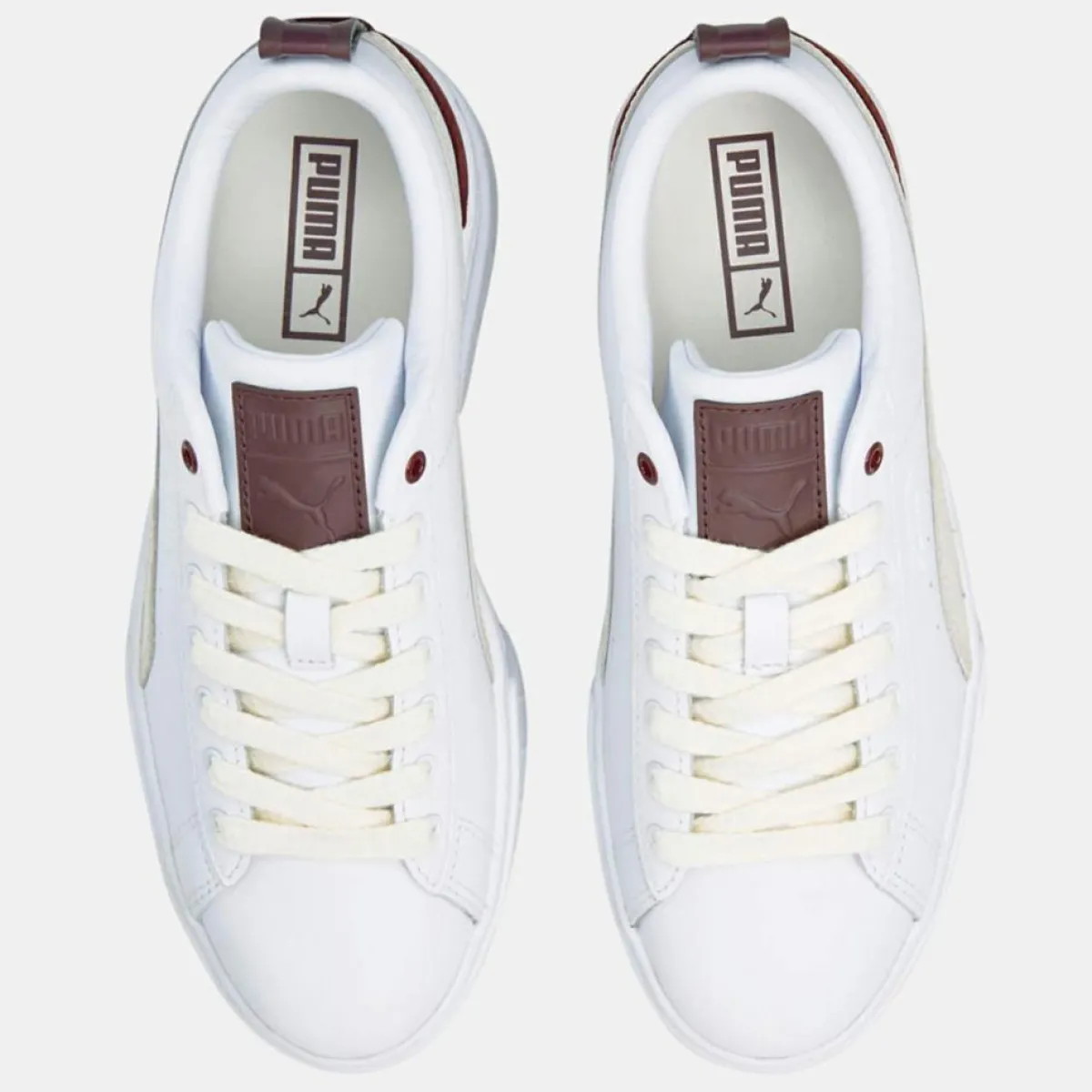 Puma Baskets|Baskets en Cuir Mayze Luxe blanc/bordeaux