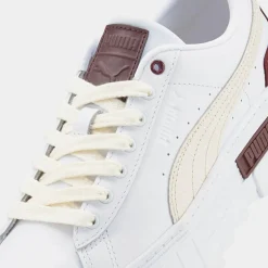 Puma Baskets|Baskets en Cuir Mayze Luxe blanc/bordeaux