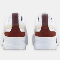 Puma Baskets|Baskets en Cuir Mayze Luxe blanc/bordeaux