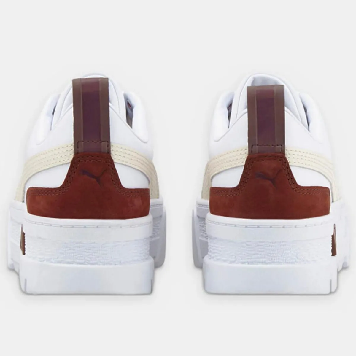 Puma Baskets|Baskets en Cuir Mayze Luxe blanc/bordeaux