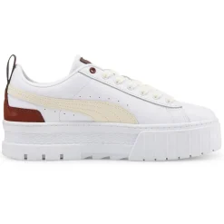 Puma Baskets|Baskets en Cuir Mayze Luxe blanc/bordeaux