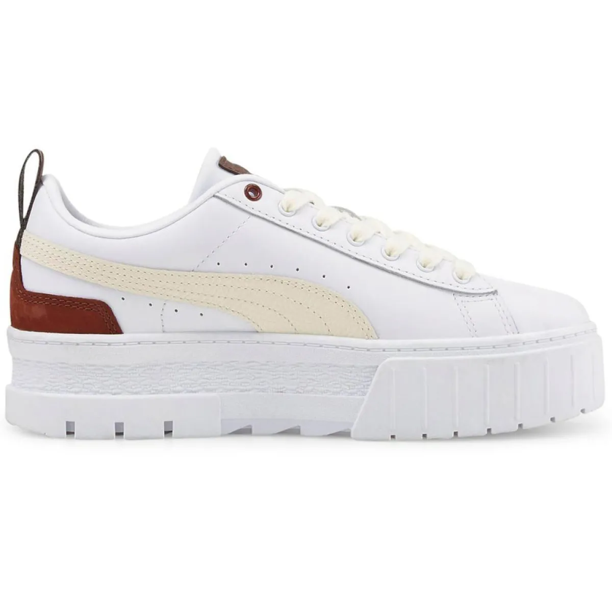 Puma Baskets|Baskets en Cuir Mayze Luxe blanc/bordeaux
